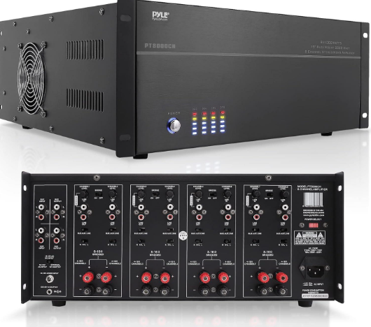 Pyle 8-Channel Professional Audio Amplifier